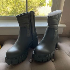 Torrid Olive Quilted Chunky Bootie Size 6.5 NEW